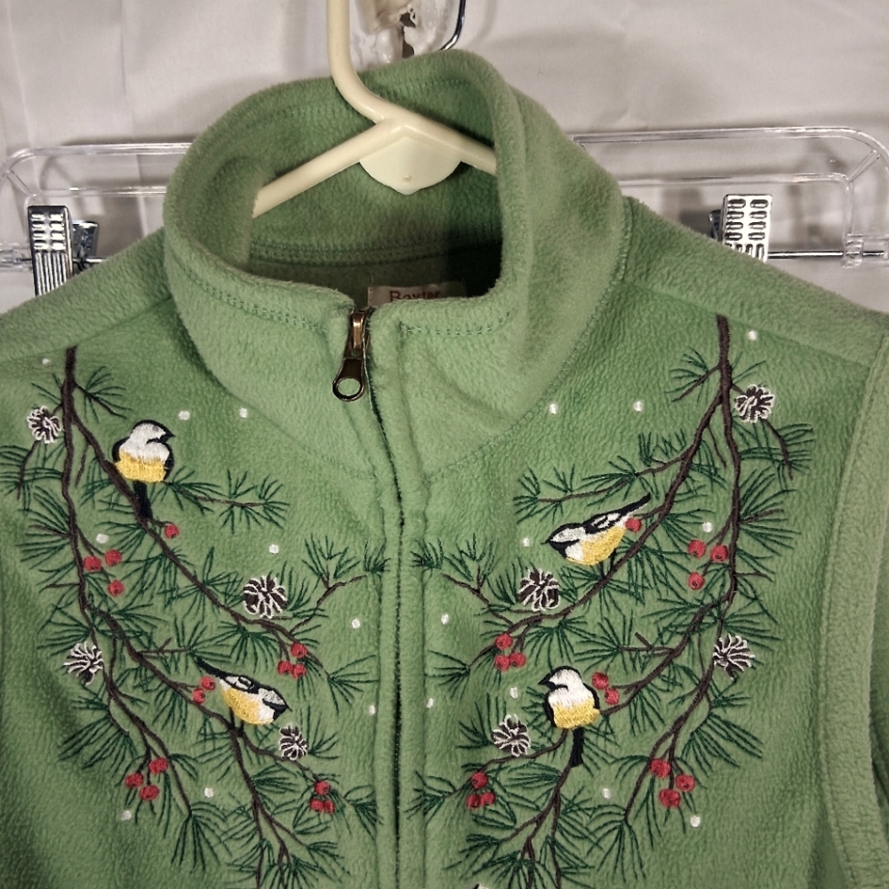 Baxter and Wells Small Lime Green Beautifully Embroided Very Soft Women's Vest